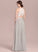 Silhouette A-Line Neckline ScoopNeck Fabric Straps Length Lace Floor-Length Carissa A-Line/Princess Sleeveless