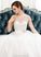 Sweep Ball-Gown/Princess Beading Neck Lace Sequins Wedding Organza With Scoop Train Fernanda Dress Wedding Dresses