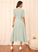 Knee-Length A-Line Straps Sleeves Length Silhouette Sleeve Fabric Vivian V-Neck A-Line/Princess Sleeveless