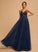 Prom Dresses V-neck With Beading A-Line Sequins Tulle Floor-Length Haley