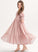 With Square Lace Neckline Junior Bridesmaid Dresses A-Line Ruffle Ankle-Length Chiffon Braelyn