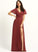 V-neck Embellishment Fabric Silhouette SplitFront A-Line Length Floor-Length Neckline Lizbeth A-Line/Princess Sleeveless