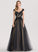 Ball-Gown/Princess Charlize Tulle Sweetheart Sweep Prom Dresses Train