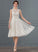 Wedding Dresses With Tulle Wedding Dress A-Line Knee-Length Bow(s) Illusion Penny