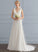 Train Felicity V-neck With Ruffle Dress Wedding Dresses Wedding A-Line Sweep Chiffon