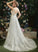 A-Line V-neck Dress Train Estrella Wedding Dresses Court Lace With Wedding