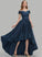 Pockets Sequins Asymmetrical Ball-Gown/Princess Satin Scoop With Neck Rhianna Prom Dresses