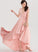 Stretch A-Line Regan V-neck Crepe Prom Dresses Asymmetrical