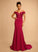 Sequins Trumpet/Mermaid Off-the-Shoulder Mareli Floor-Length Crepe Prom Dresses Stretch With