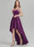Satin Neckline Ball-Gown/Princess Ingrid Prom Dresses Asymmetrical Square