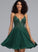 With Beading V-neck Sequins Short/Mini A-Line Prom Dresses Kelsie Chiffon