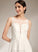 Wedding Dresses Emmalee Sweep A-Line Train Wedding Sequins Dress With Lace Illusion