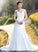 Sequins Train Beading Wedding Dresses Dress Chiffon Wedding V-neck With Lace A-Line Elle Court