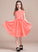 Janet A-Line Chiffon Scoop With Junior Bridesmaid Dresses Neck Knee-Length Bow(s)