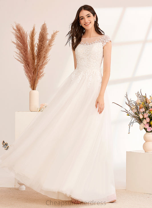 Dress Sariah Ball-Gown/Princess Lace Illusion Floor-Length Wedding Dresses Tulle Wedding