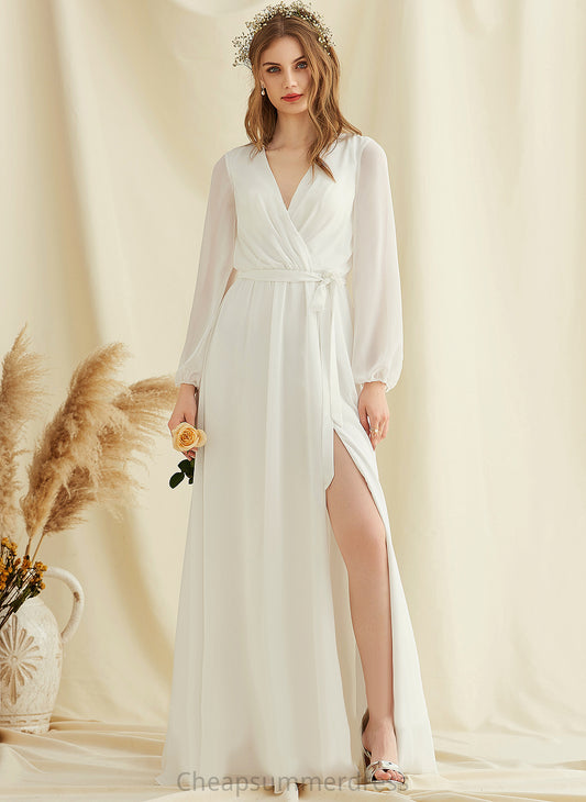 Shyanne Chiffon Wedding Dresses Dress A-Line Wedding Floor-Length V-neck