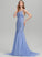 Neckline With Karlee Sequins Prom Dresses Trumpet/Mermaid Sweep Tulle Train Square