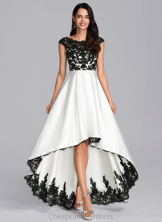 Scoop Dress Asymmetrical Kathryn Wedding Wedding Dresses Satin Neck Ball-Gown/Princess