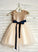 Scoop Sash Kiara Neck A-Line Junior Bridesmaid Dresses Knee-Length Tulle With