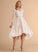 Tulle Asymmetrical Satin V-neck A-Line Hayley Wedding Wedding Dresses Lace Dress
