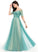 Neck Beading Floor-Length Tulle Ball-Gown/Princess Prom Dresses Krystal Scoop With