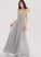 Floor-Length Chiffon V-neck Prom Dresses Sequins Beading A-Line With Aleah