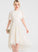 Neck Pleated Wedding Dresses Wedding A-Line Scoop With Talia Asymmetrical Chiffon Dress