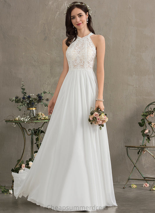 Regina Dress Wedding Floor-Length Wedding Dresses A-Line Chiffon Lace