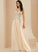 V-neck With Floor-Length A-Line Satin Prom Dresses Kayley Lace