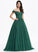 Train Ball-Gown/Princess Prom Dresses V-neck Mia Lace Tulle With Sweep
