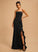 Prom Dresses Sheath/Column With Crepe Stretch Square Floor-Length Ruffle Neckline Meadow