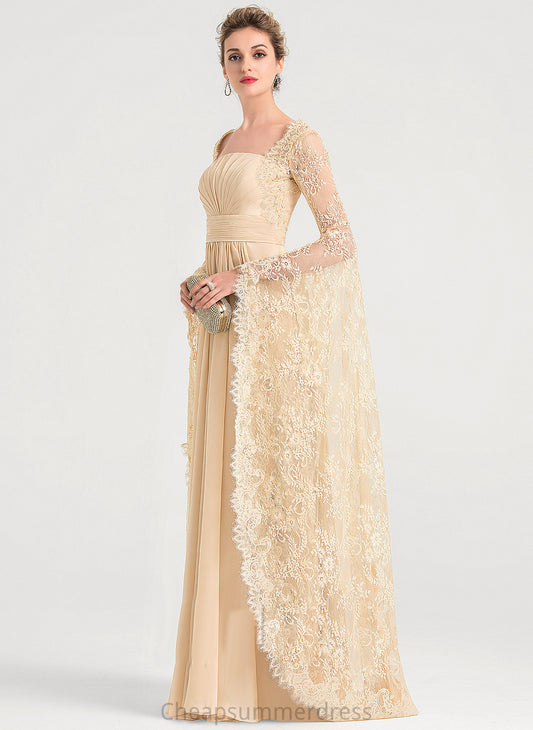 Willow With Lace Dress Square Wedding A-Line Beading Pleated Wedding Dresses Chiffon Floor-Length