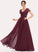 Length Floor-Length Lace Embellishment Silhouette Fabric Neckline V-neck A-Line Karen Floor Length A-Line/Princess