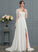Train Jordan Appliques Lace A-Line Front Wedding Dresses Illusion Dress Sweep Split Wedding With Chiffon