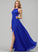 Neck Prom Dresses Floor-Length Split With Scoop Front Logan A-Line Chiffon