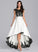 Ball-Gown/Princess Satin Asymmetrical Prom Dresses Neck Scoop Claudia