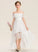 Lace Asymmetrical A-Line Sophie Off-the-Shoulder Junior Bridesmaid Dresses