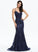 With Prom Dresses Sequined Train Sequins V-neck Sweep Trumpet/Mermaid Lilly