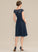 Embellishment ScoopNeck Neckline Silhouette Bow(s) A-Line Knee-Length Sequins Fabric Length Madisyn Natural Waist