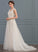 Sweep With Wedding Dresses Train V-neck Caylee Wedding Bow(s) Tulle Sequins Dress Beading A-Line