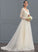 Tulle Train Kailee V-neck Sweep Ball-Gown/Princess Wedding Wedding Dresses Dress
