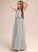 Dylan Ruffle A-Line Floor-Length Neck Junior Bridesmaid Dresses With Chiffon High