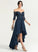 Off-the-Shoulder Satin Asymmetrical Prom Dresses With Sequins Elisa Ball-Gown/Princess