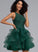 Short/Mini Tulle Scoop Akira Sequins With Neck Prom Dresses Ball-Gown/Princess