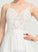 Wedding V-neck Sweep Aiyana Wedding Dresses With Chiffon Train Front A-Line Split Dress