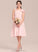 Cherish A-Line V-neck Chiffon With Knee-Length Cascading Junior Bridesmaid Dresses Ruffles