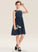 Chiffon Knee-Length Ruffle Empire Scoop Beading Lace Magdalena Sequins With Junior Bridesmaid Dresses Neck
