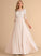 Beading Illusion Lace Wedding With Livia Dress Chiffon A-Line Floor-Length Sequins Wedding Dresses