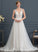 Court Dress Tulle Wedding Dresses Sequins Ball-Gown/Princess Leia Wedding Train V-neck With Beading