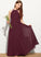 Emmalee Chiffon Neck A-Line Floor-Length Scoop Junior Bridesmaid Dresses